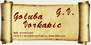 Goluba Vorkapić vizit kartica